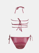Bikini Set με μεταλλική λεπτομέρεια - Magenta - thefashionproject.gr - Modern ocean