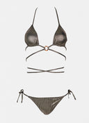 Bikini Set με μεταλλική λεπτομέρεια - Μαύρο - thefashionproject.gr - Modern ocean