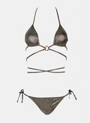 Bikini Set με μεταλλική λεπτομέρεια - Μαύρο - thefashionproject.gr - Modern ocean