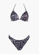 Bikini set με print - Γκρι - thefashionproject.gr - Modern ocean