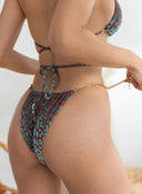 Bikini set με print και αλυσίδα - Μαύρο - thefashionproject.gr - Modern ocean