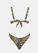 Bikini Set με print και brazilian slip - Lime - thefashionproject.gr - Modern ocean