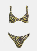Bikini Set με print και brazilian slip - Lime - thefashionproject.gr - Modern ocean
