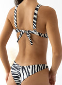 Bikini Set με print και brazilian slip - Ζαχαρί - thefashionproject.gr - Modern ocean