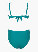 Bikini set ριμπ με corset σλιπ - Τυρκουάζ - thefashionproject.gr - Modern ocean