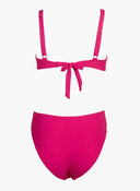 Bikini set ριμπ με μεταλλικούς κρίκους - Φούξια - thefashionproject.gr - Modern ocean
