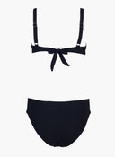 Bikini set ριμπ με μεταλλικούς κρίκους - Μαύρο - thefashionproject.gr - Modern ocean