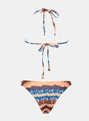 Bikini Set tie dye τριγωνάκι - Μπλε - thefashionproject.gr - Modern ocean