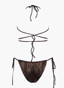 Bikini Set τριγωνάκι ιριδίζον - Μαύρο - thefashionproject.gr - Modern ocean