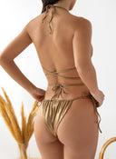 Bikini Set τριγωνάκι ιριδίζον - Μπεζ - thefashionproject.gr - Modern ocean