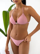 Bikini Set τριγωνάκι - Ροζ - thefashionproject.gr - The Fashion Project