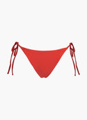Bikini slip basic με κορδόνια - Κόκκινο - thefashionproject.gr - Modern ocean