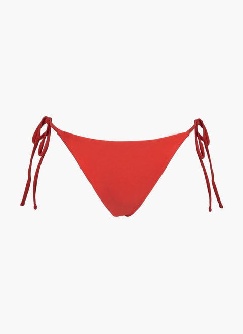 Bikini Brief with Side Ties - Red