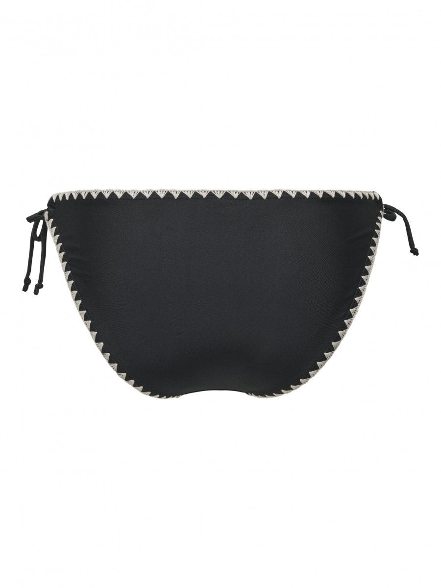 Bikini σλιπ με κορδόνια Only 15324868 - Μαύρο - thefashionproject.gr - ONLY