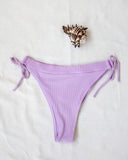 Bikini slip με κορδόνια στο πλάι - Λιλά - thefashionproject.gr - The Fashion Project