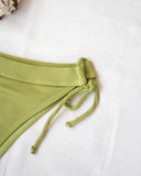 Bikini slip με κορδόνια στο πλάι - Πράσινο - thefashionproject.gr - The Fashion Project