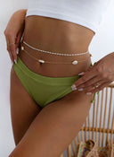 Bikini slip με κορδόνια στο πλάι - Πράσινο - thefashionproject.gr - The Fashion Project