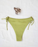 Bikini slip με κορδόνια στο πλάι - Πράσινο - thefashionproject.gr - The Fashion Project