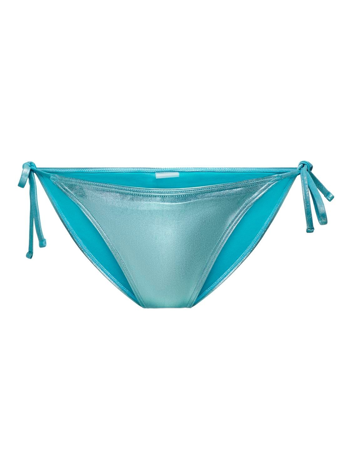 Bikini σλιπ metallic ONLY 15314925 - Τυρκουάζ - thefashionproject.gr - ONLY