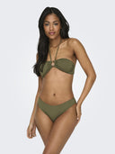 Bikini top με κρίκο ONLY 15282619 - Χακί - thefashionproject.gr - ONLY