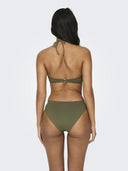 Bikini top με κρίκο ONLY 15282619 - Χακί - thefashionproject.gr - ONLY