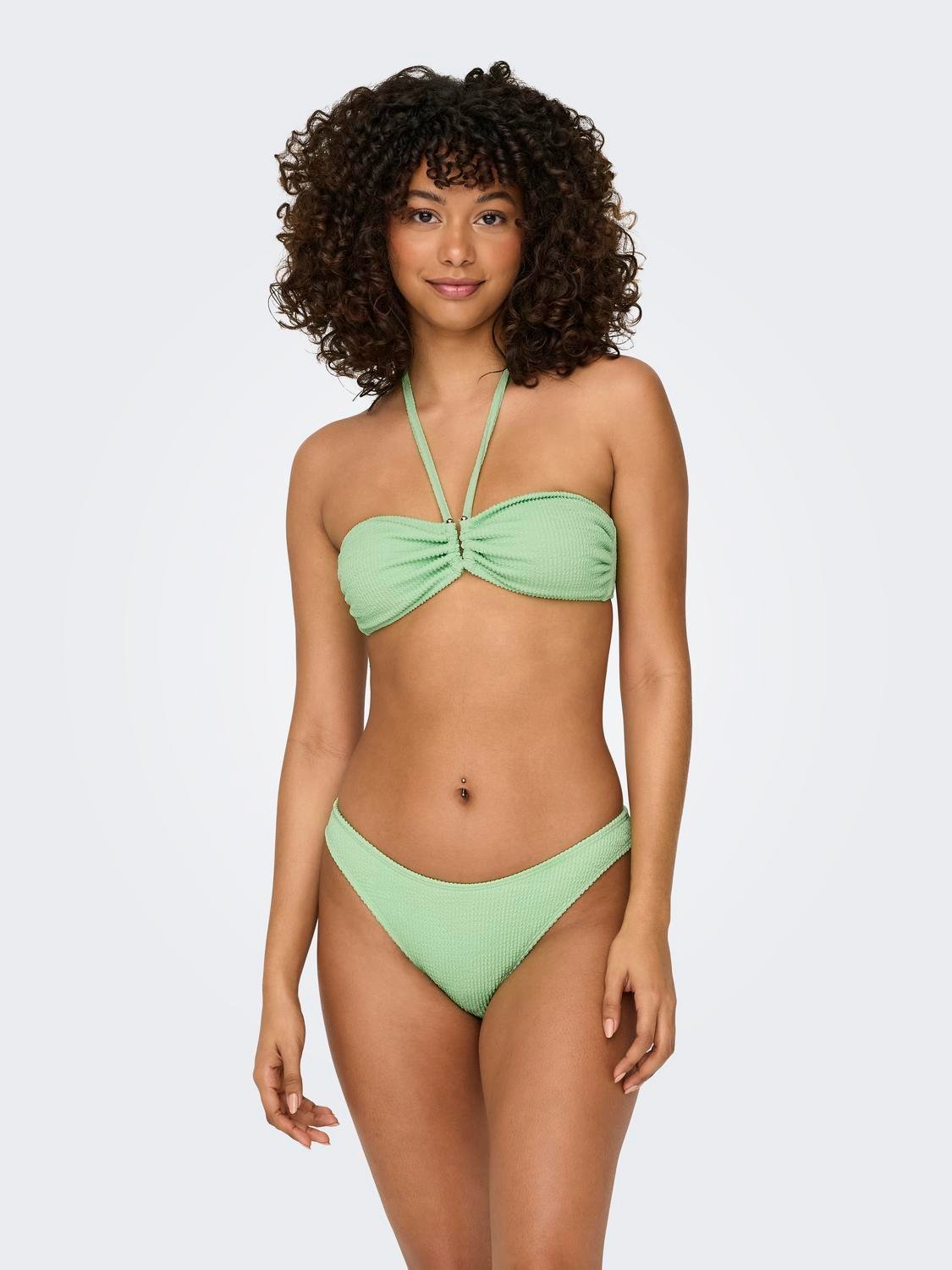 Bikini top με ruched σχέδιο ONLY 15314261 - Lime - thefashionproject.gr - ONLY