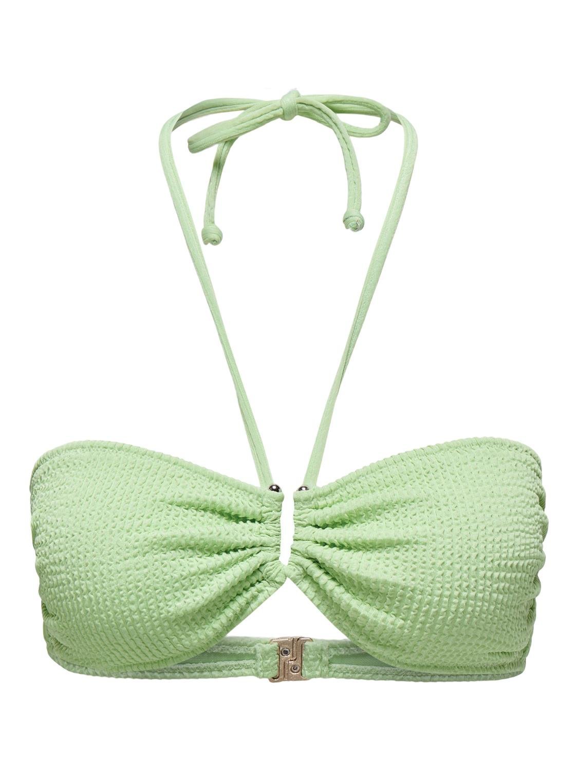 Bikini top με ruched σχέδιο ONLY 15314261 - Lime - thefashionproject.gr - ONLY