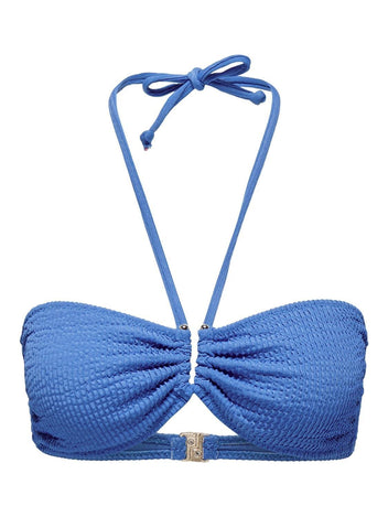 Bikini top με ruched σχέδιο ONLY 15314261 - Μπλε - thefashionproject.gr - ONLY