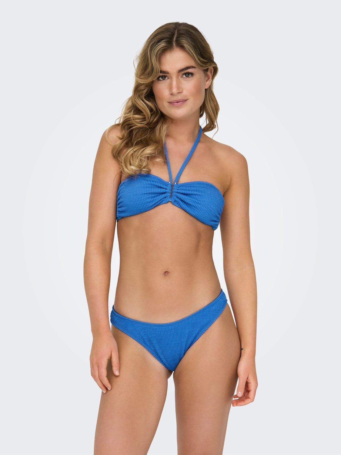 Bikini top με ruched σχέδιο ONLY 15314261 - Μπλε - thefashionproject.gr - ONLY