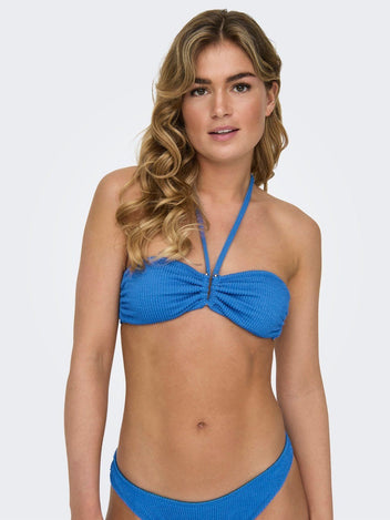 Bikini top με ruched σχέδιο ONLY 15314261 - Μπλε - thefashionproject.gr - ONLY