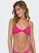 Bikini top τριγωνάκι με κόμπο ONLY 15314221 - Magenta - thefashionproject.gr - ONLY