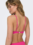 Bikini top τριγωνάκι με κόμπο ONLY 15314221 - Magenta - thefashionproject.gr - ONLY