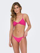 Bikini top τριγωνάκι με κόμπο ONLY 15314221 - Magenta - thefashionproject.gr - ONLY