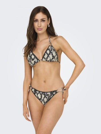 Bikini top τριγωνάκι με print Only 15324867 - Μπλε σκούρο - thefashionproject.gr - ONLY