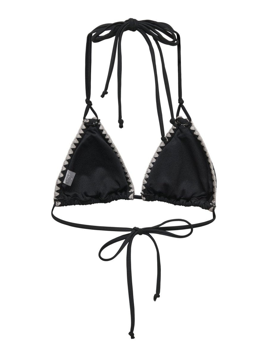 Bikini top τριγωνάκι Only 15324867 - Μαύρο - thefashionproject.gr - ONLY