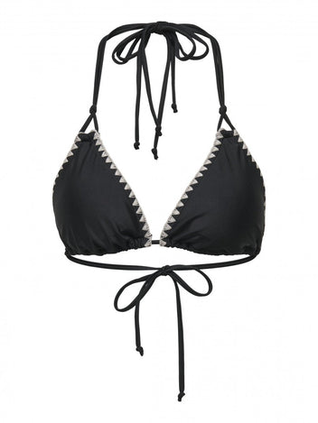 Bikini top τριγωνάκι Only 15324867 - Μαύρο - thefashionproject.gr - ONLY