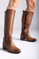 Block Heel Boots Ragazza 0621 - Tan Matte - thefashionproject.gr - RAGAZZA