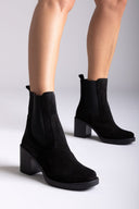 Block Heel Chelsea Boots Ragazza 0374 - Black Suede - thefashionproject.gr - RAGAZZA