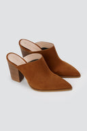 TFP - Block Heel Clogs - Tan Suede