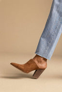 TFP - Block Heel Clogs - Tan Suede