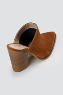 TFP - Block Heel Clogs - Tan Suede