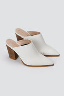 TFP - Block Heel Clogs - White Matte