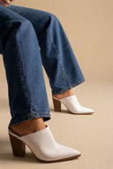 TFP - Block Heel Clogs - White Matte