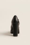 Refresh - Block Heel Loafers - Black Matte