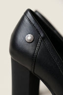 Refresh - Block Heel Loafers - Black Matte