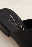 TFP - Block Heel Mules Cut Out - Black Matte