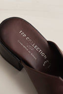 TFP - Block Heel Mules Cut Out - Brown Matte