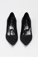 Block Heel Pointed Toe Pumps TFP - Black Suede - thefashionproject.gr - TFP