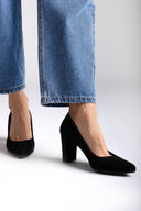 Block Heel Pumps Ragazza 021/A - Black Suede - thefashionproject.gr - RAGAZZA