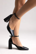 Block Heel Pumps TFP - Black Matte - thefashionproject.gr - TFP